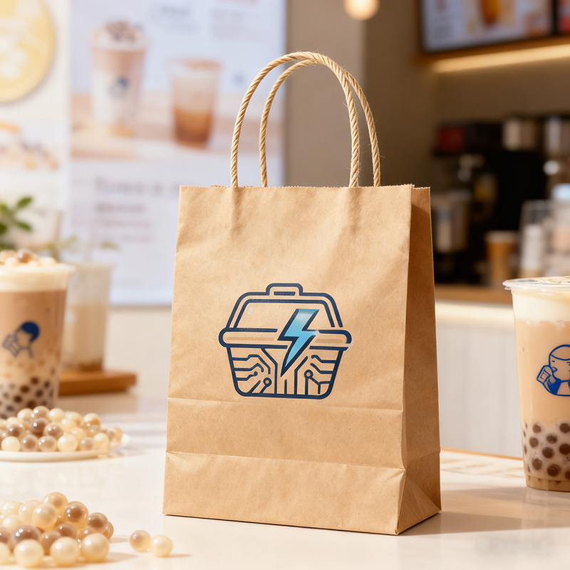 Custom Brown Gift Bolsas De Papel With Your Own Logo Handle Brown Paper Bags for Packaging - Image 2